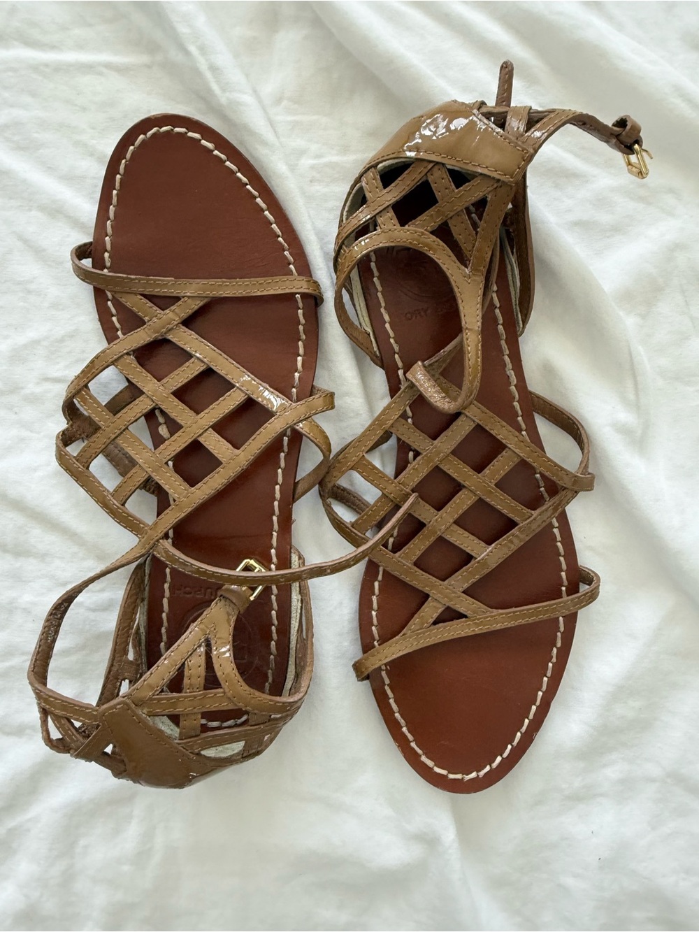 Tory Burch Women’s Strappy Brown Leather Sandals